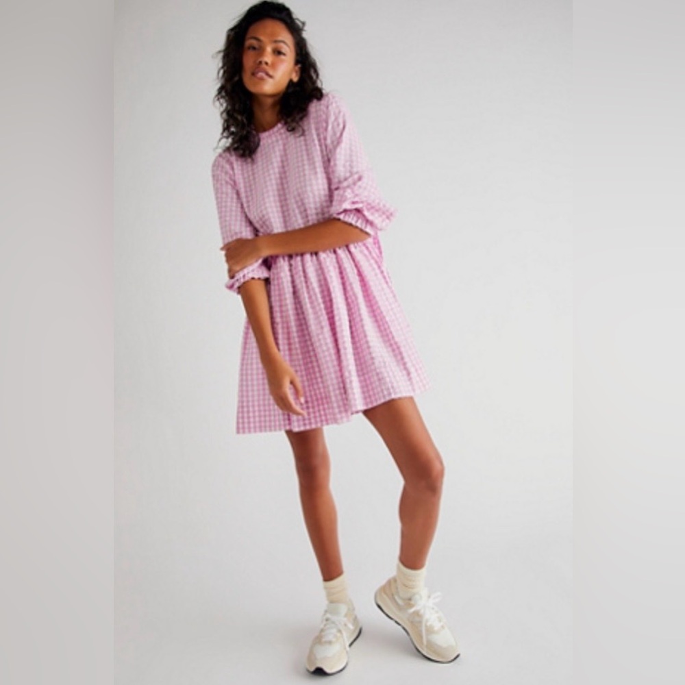 Free People Gingham Living for This Tunic - XS